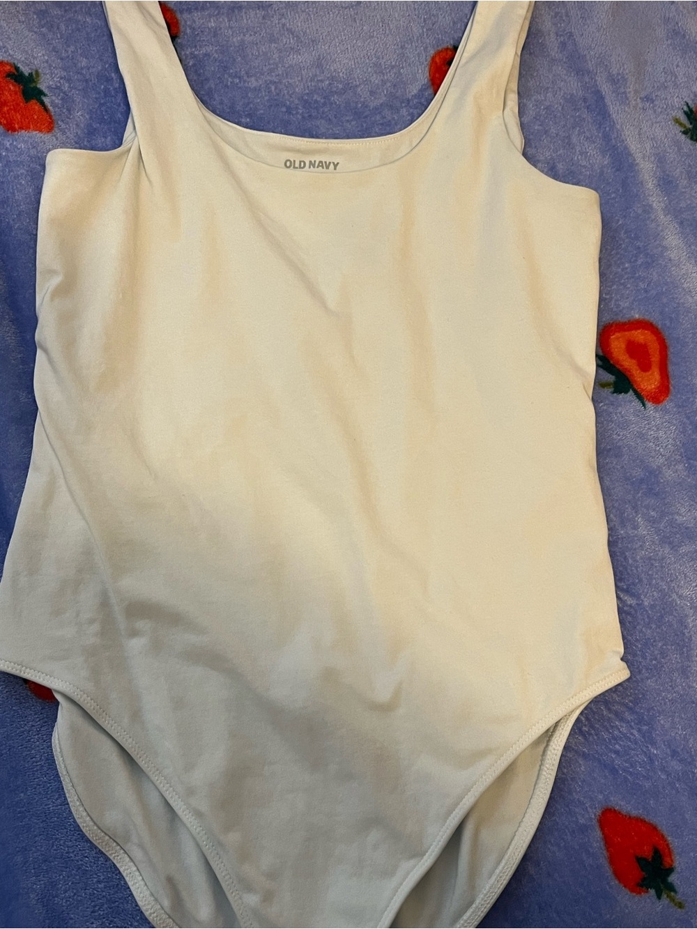Old Navy Cream Girls' One-Piece Swimsuit